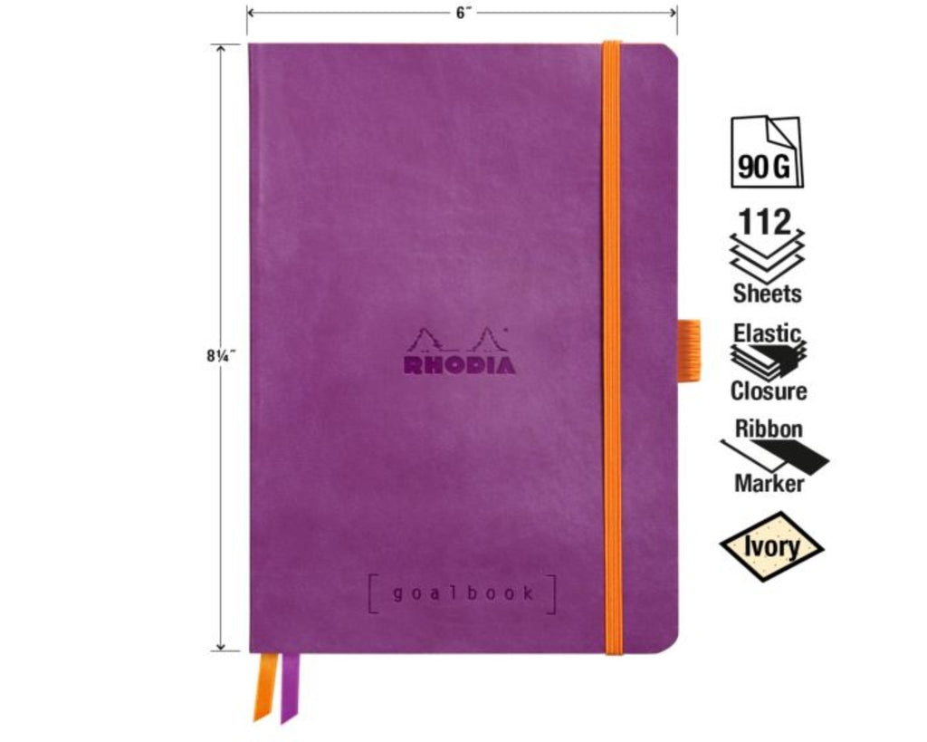 Rhodia Goalbooks Softcover Dot Grid Ivory Paper - Purple