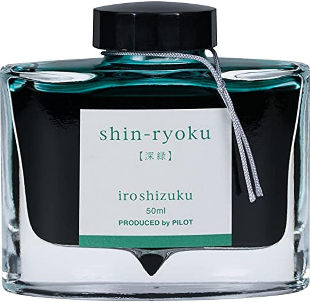 PILOT Iroshizuku Bottled Fountain Pen Ink, Shin-Ryoku, Forest Green (Dark Green) 50ml Bottle