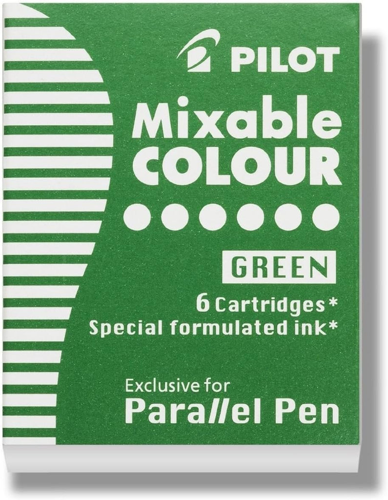 Pilot Parallel Pen Cartridge Refill GREEN 6 in one Pack