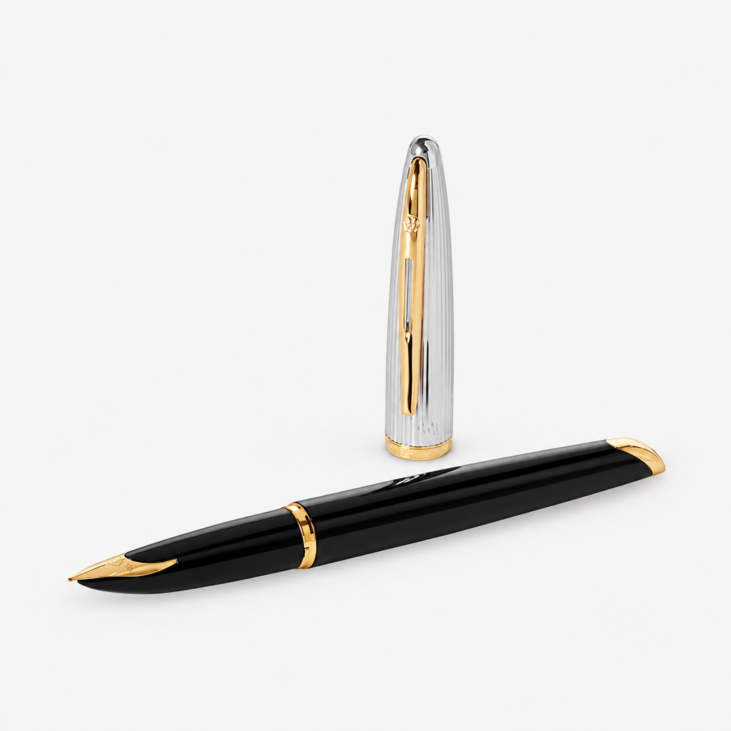 Waterman Carène 24K Deluxe Black GT Fountain Pen – Medium Nib