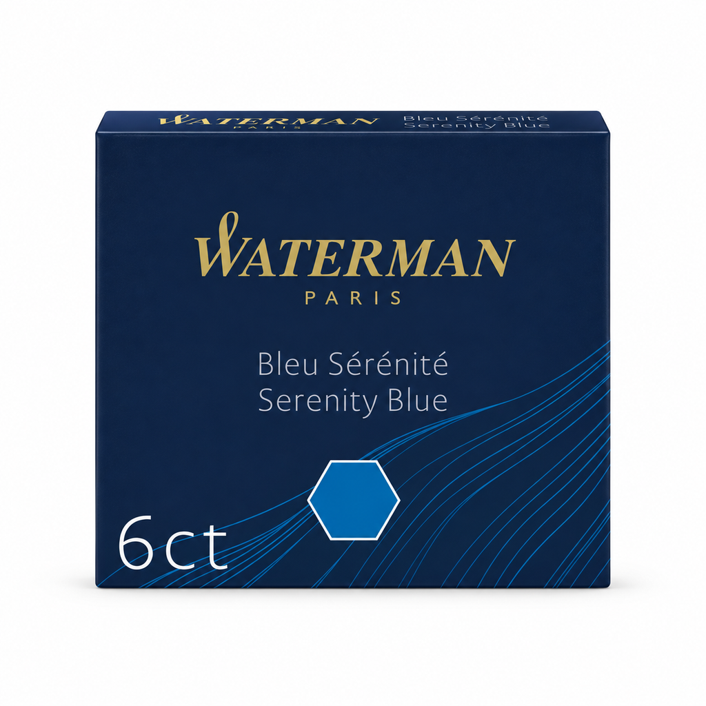 Waterman International Size Ink Cartridges, 6-Pack – Florida Blue