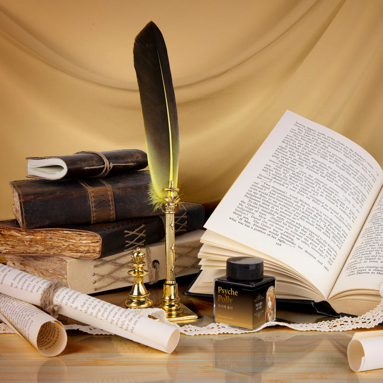 Wearingeul Psyche Your Throne Feather Fountain Dip Pen Set- New in Box