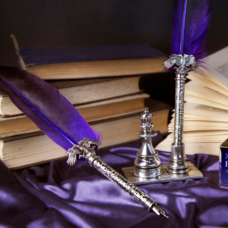 WearingeulMedeia Beliar Your Throne Feather  Fountain Dip Pen & Pen Holder Set - NEW in Box