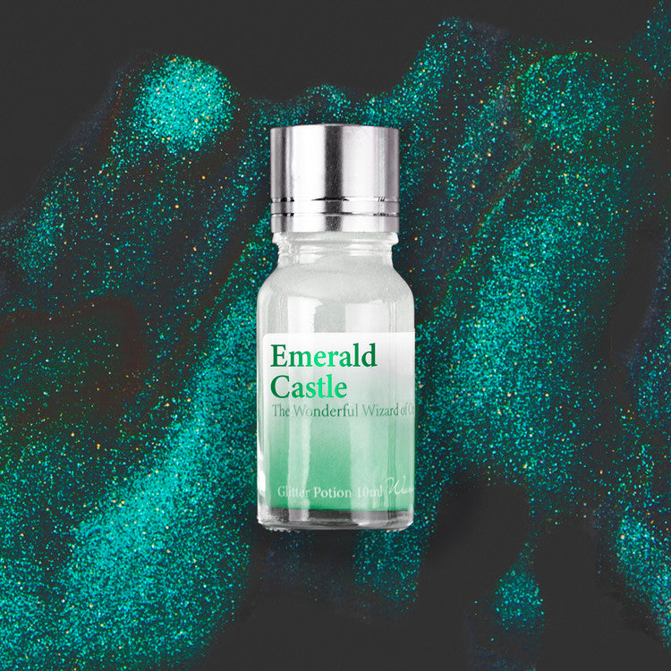Wearingeul Fountain Pen ink -Emerald Castle (Wizard of Oz) Glitter Potion 10ml
