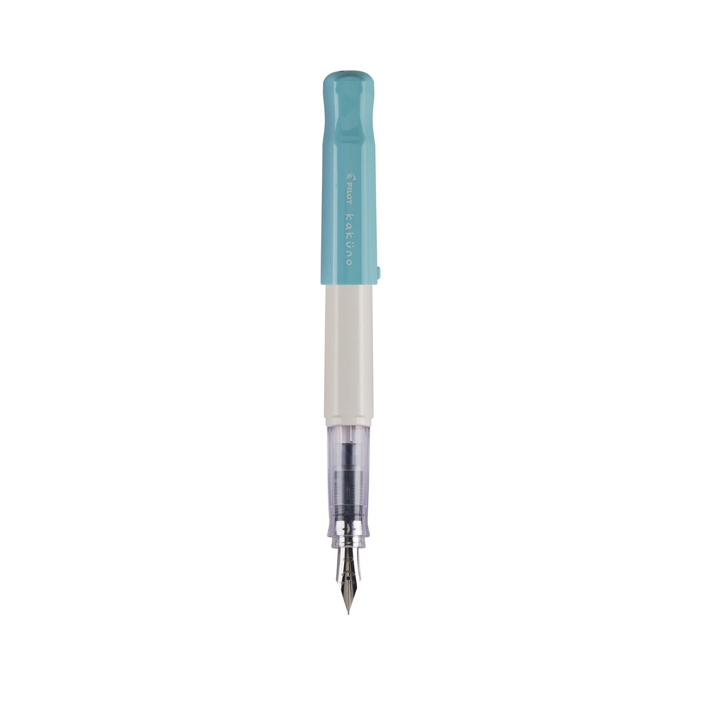 Pilot Kakuno Fountain Pen - Turquoise /White  -  Fine Nib Size