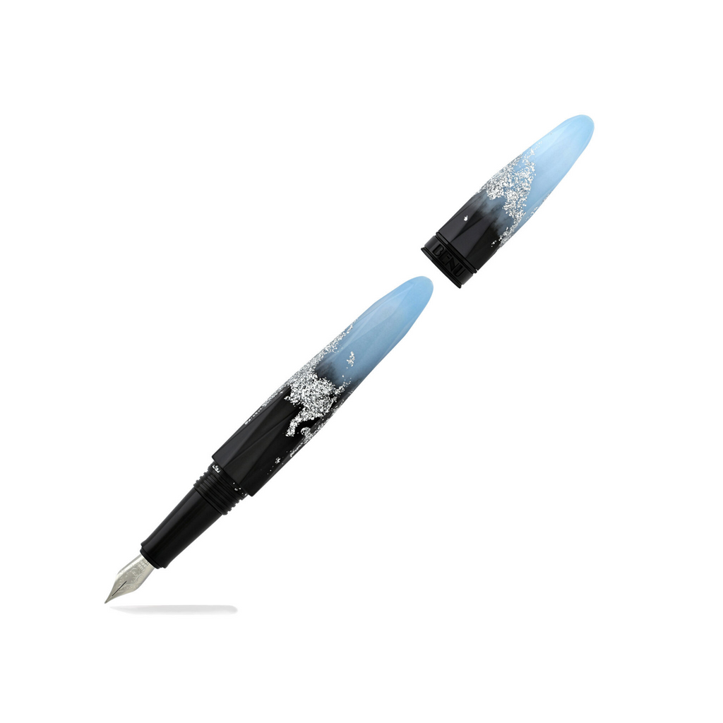 Benu Briolette Luminous Blue Fountain Pen (Glows in the dark)