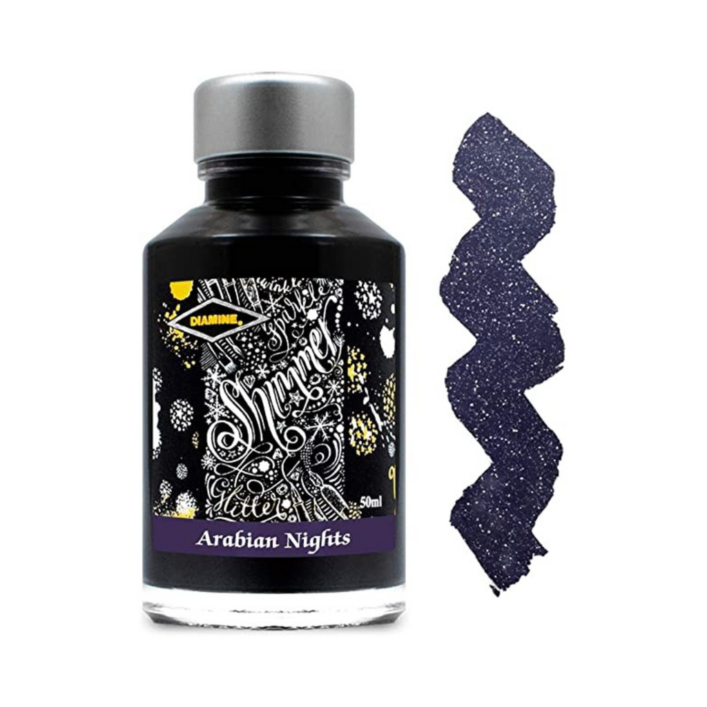 DIAMINE Arabian Nights - Blue 50 ml Shimmer Fountain Pen Ink