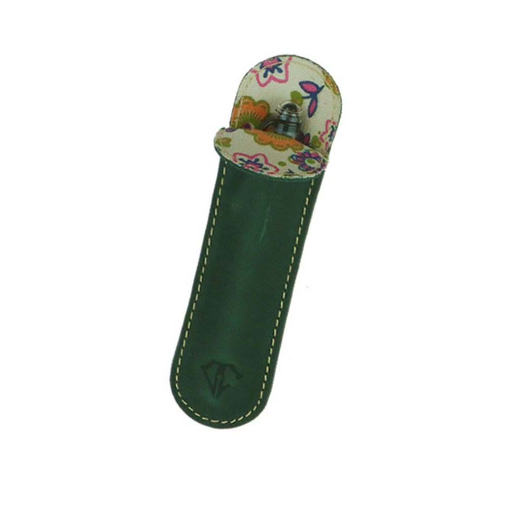 Dee Charles Designs Single Sleeve Pen Carrying Cases genuine leather- TIMBER GOLD