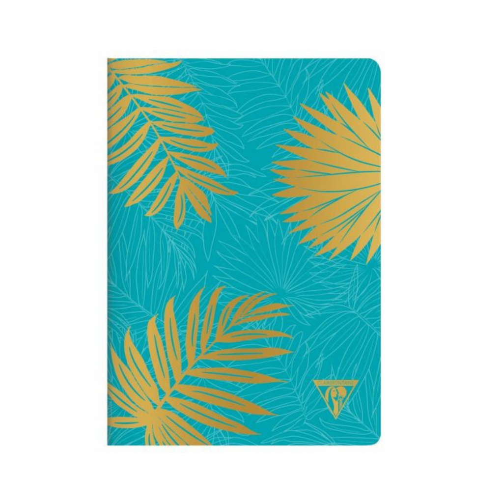 Clairefontaine - Notebook Collections - Neo Deco - Turquoise - Lined - 48 Sheets - Ivory Paper - A5