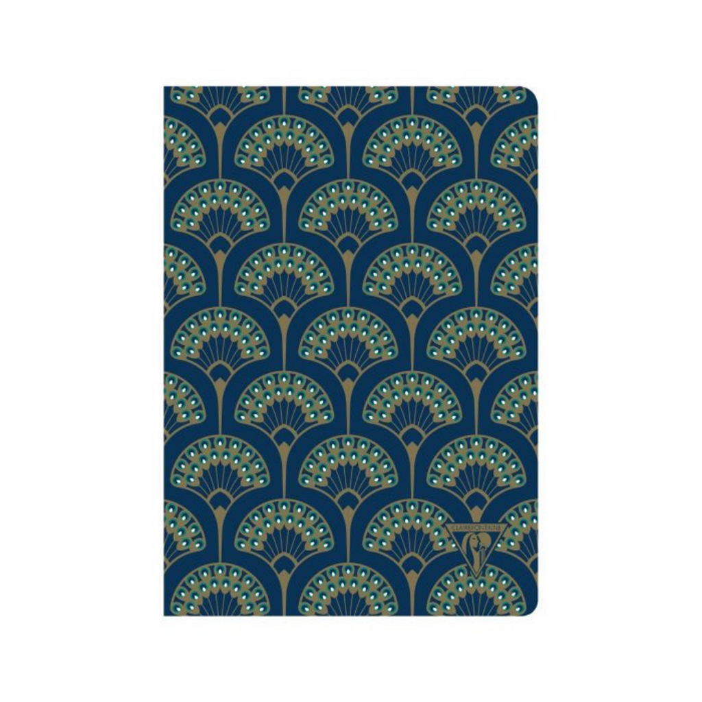 Clairefontaine - Notebook Collections - Neo Deco - Peacock - Lined - 48 Sheets - Ivory Paper - A5
